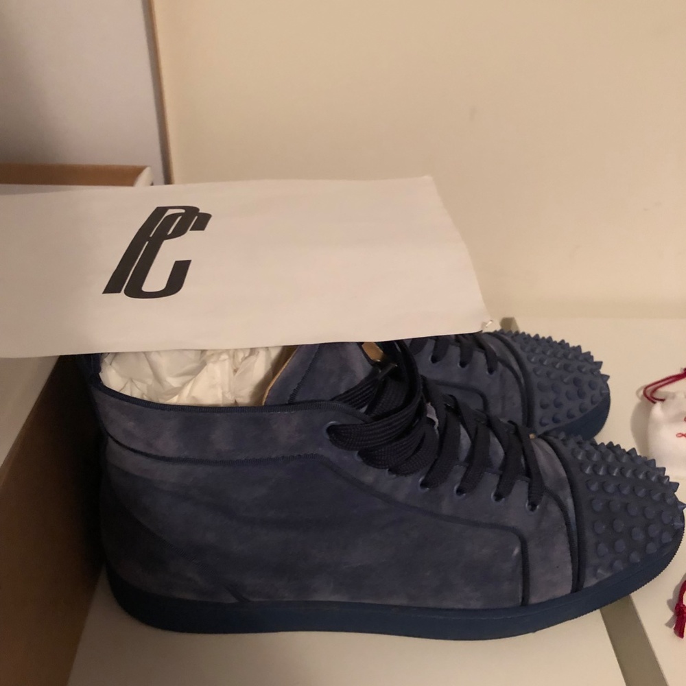 Christian Louboutin Lou Spikes Orlato Flat Sneakers - Picture 9 of 13